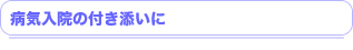 病気入院の付き添いに